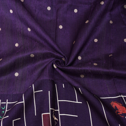 Pure Raw Silk Brocade Fabric Rich Traditional Weave