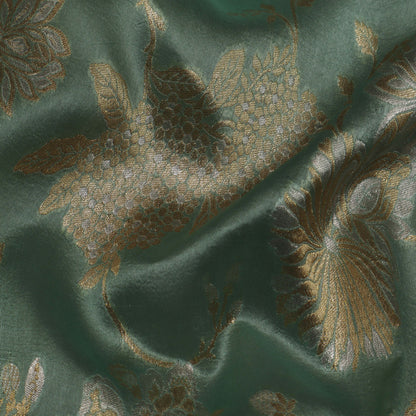 Sea Green Color Brocade Fabric