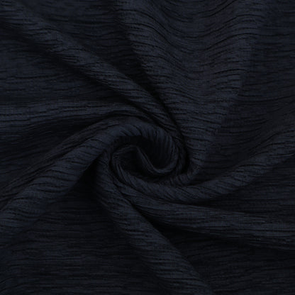 Navy Blue Color Crush Crepe Plain Fabric