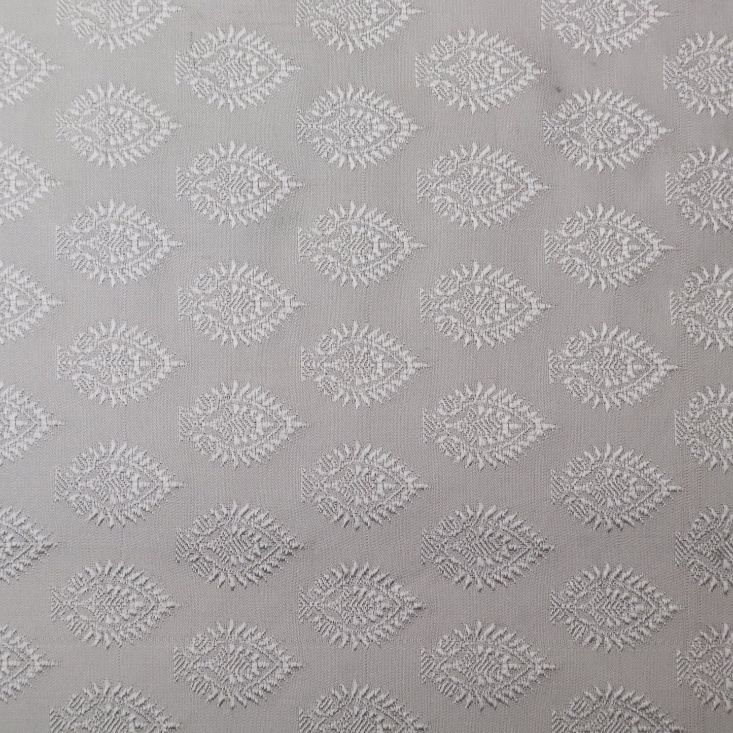 White Color Tanchui Self Brocade Fabric