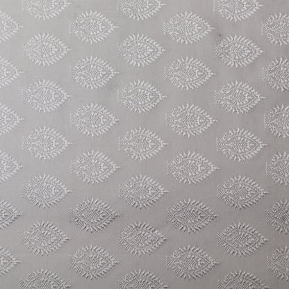 White Color Tanchui Self Brocade Fabric