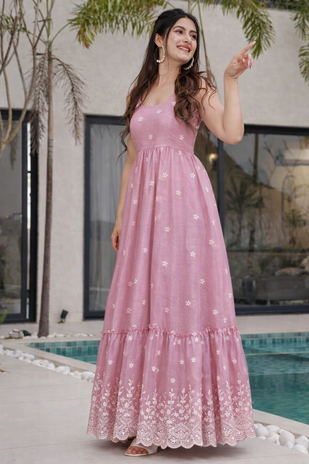 Chanderi Embroidery Fabric