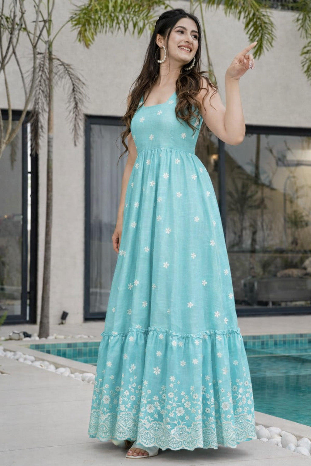 Chanderi Embroidery Fabric