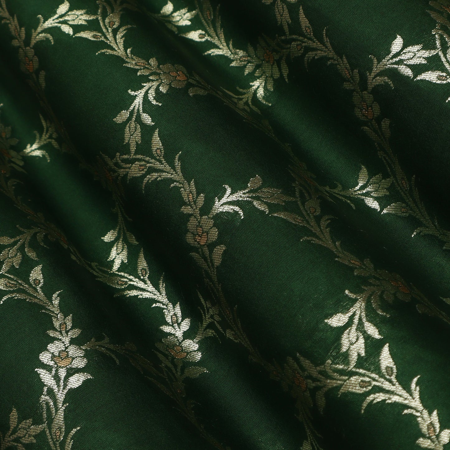 Green Color Brocade Fabric