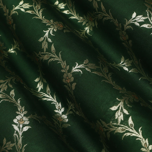 Green Color Brocade Fabric