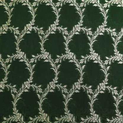 Green Color Brocade Fabric
