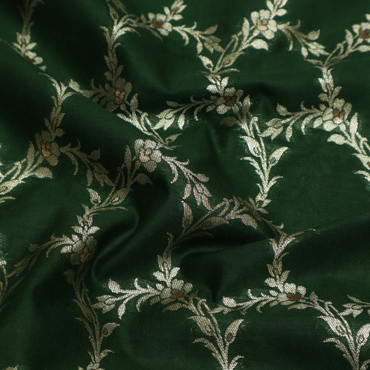 Green Color Brocade Fabric