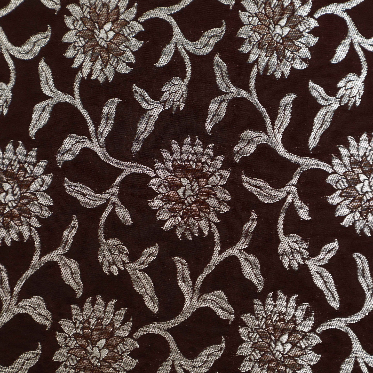 Brown Color Brocade Fabric