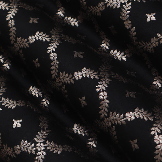 Black Color Brocade Fabric