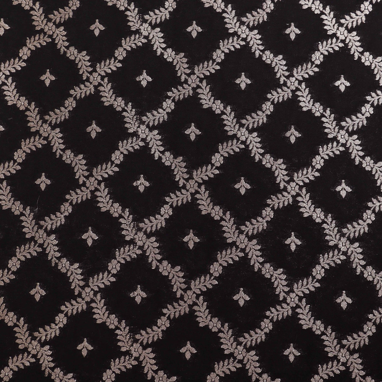 Black Color Brocade Fabric