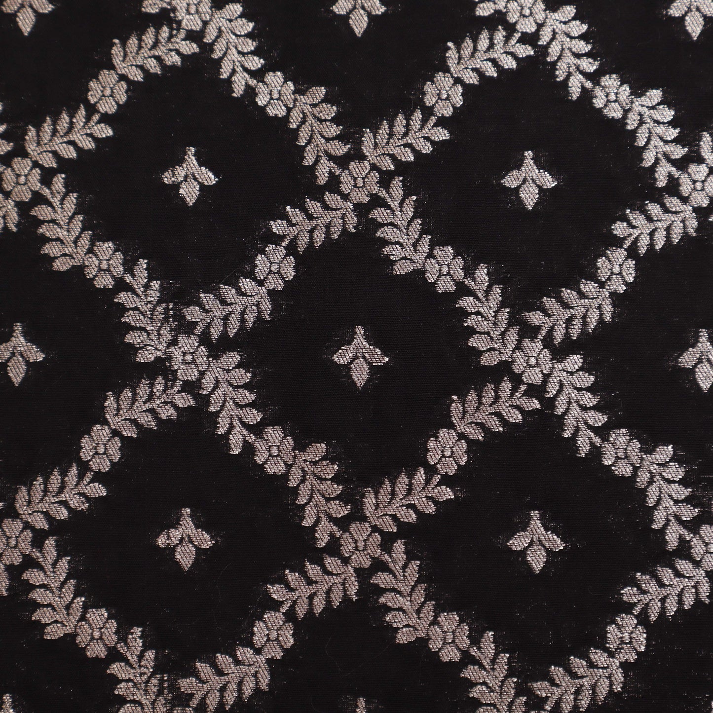 Black Color Brocade Fabric