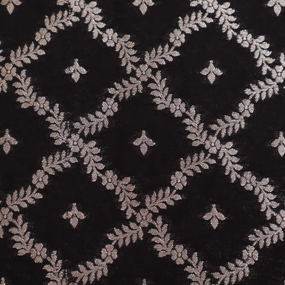 Black Color Brocade Fabric