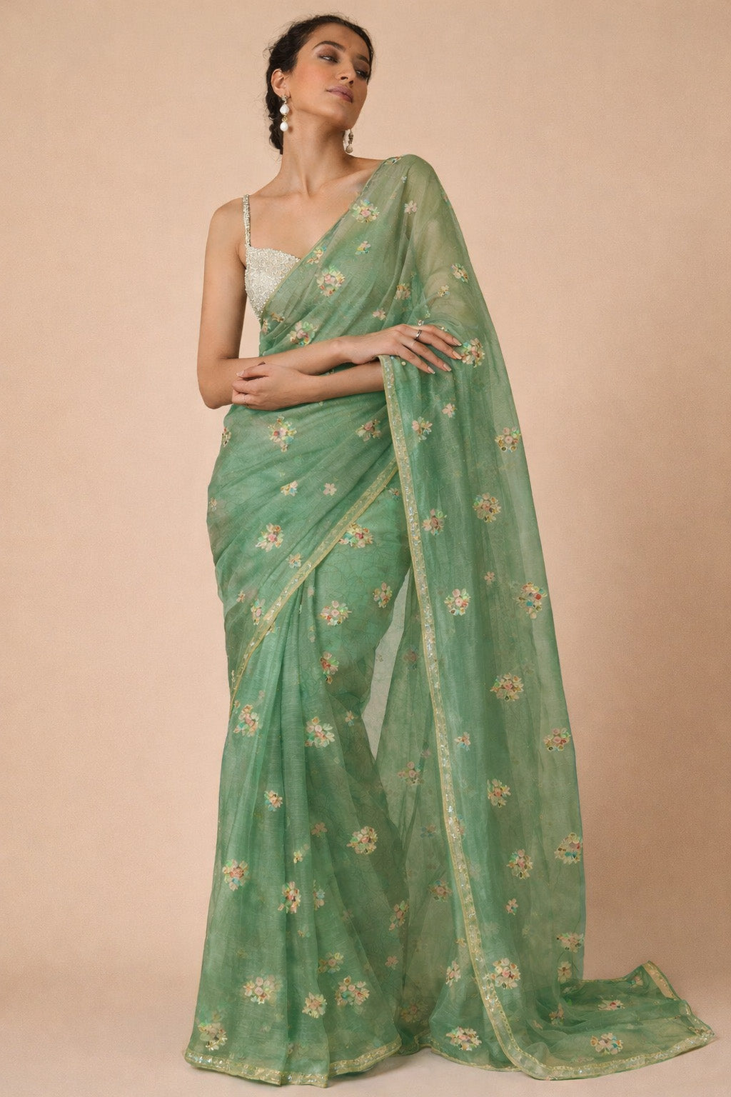 Pure Tissue Meena Brocade Lightweight Fabric