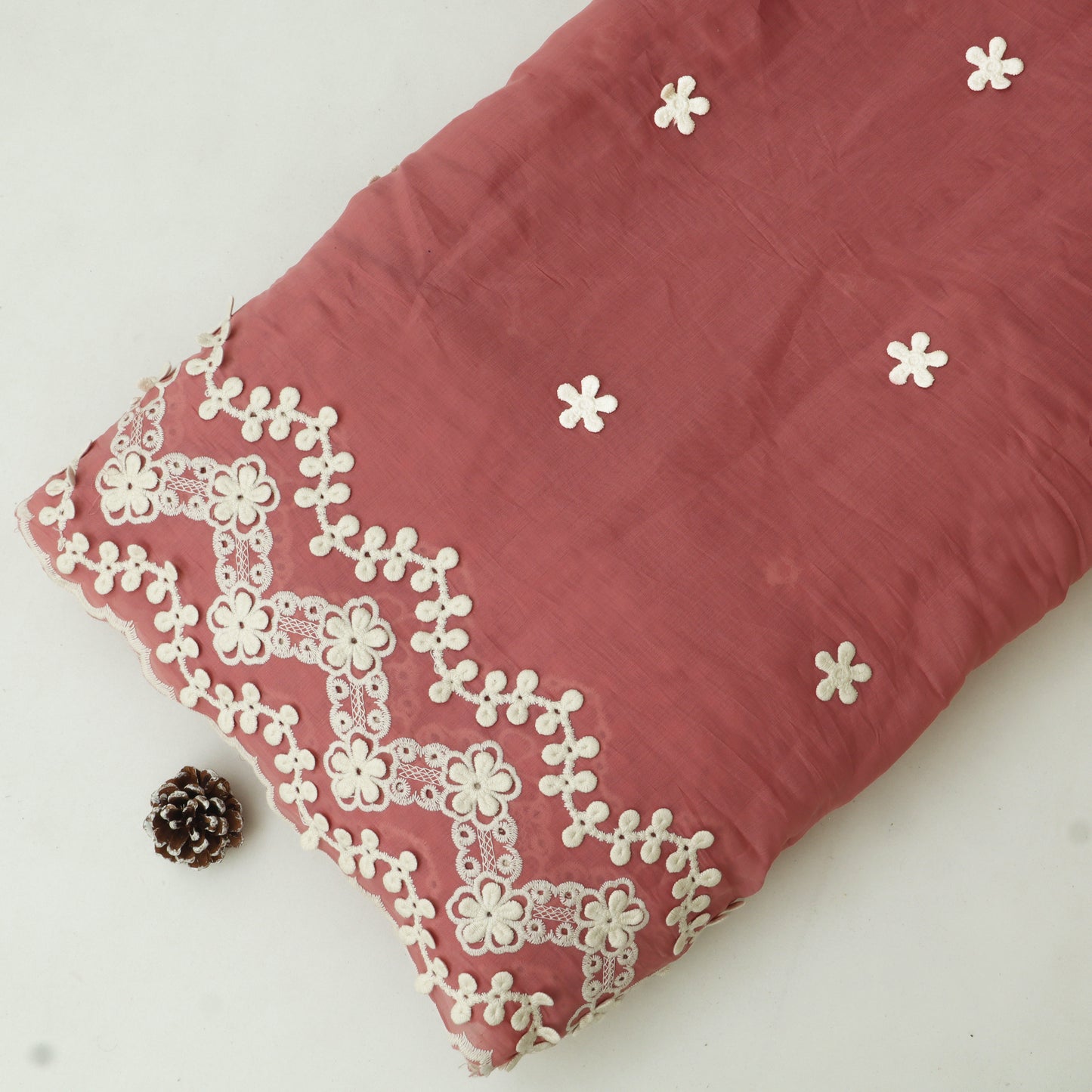 Chanderi Embroidery Fabric