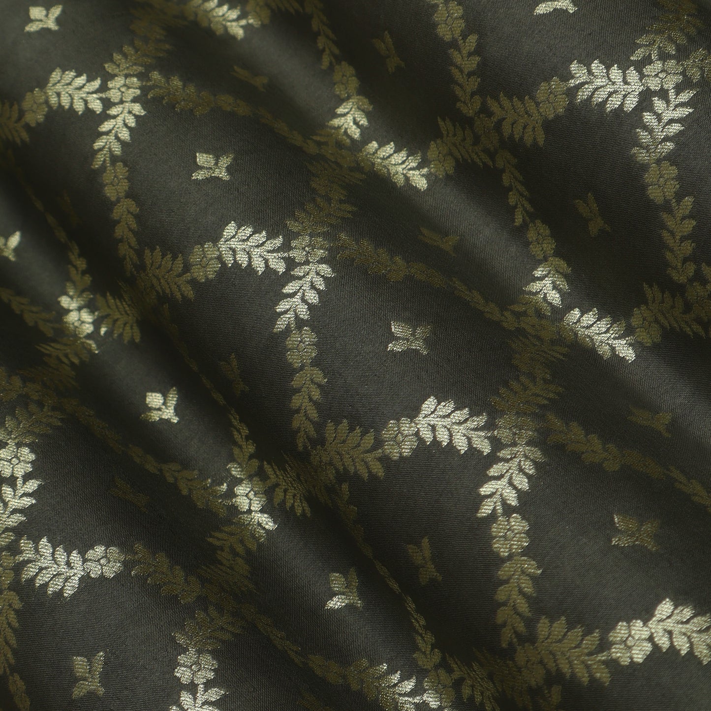 Grey Color Brocade Fabric