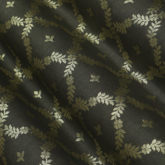 Grey Color Brocade Fabric