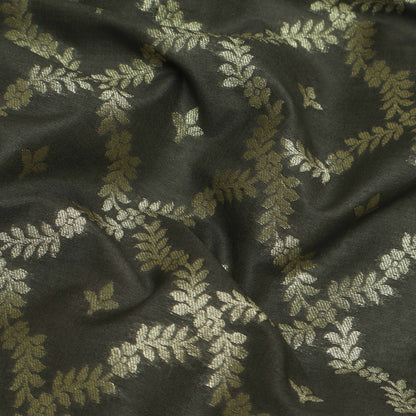Grey Color Brocade Fabric
