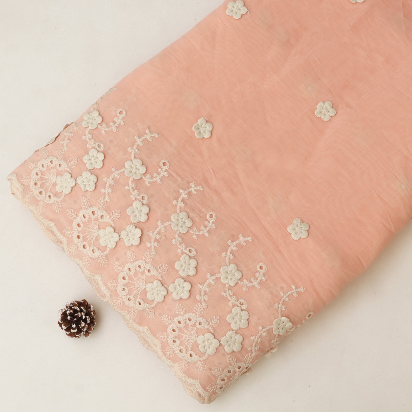 Chanderi Embroidery Fabric