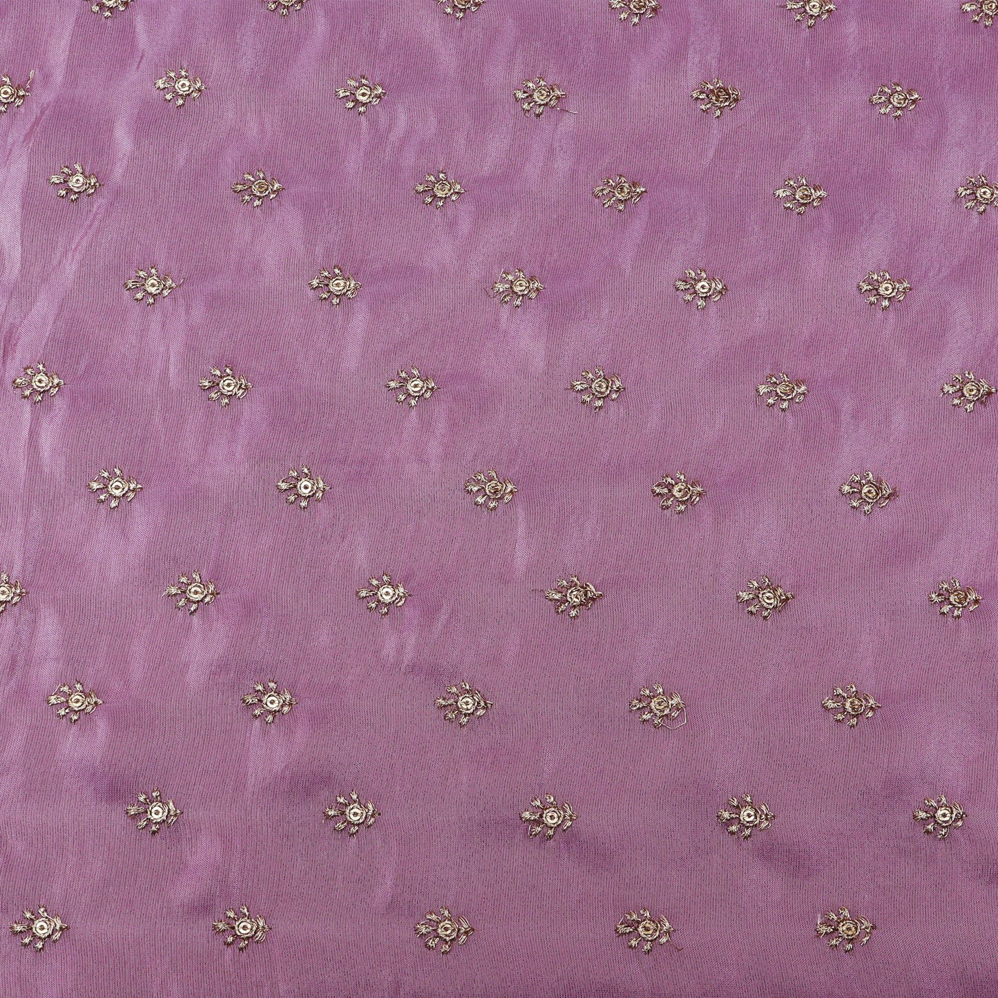 Lavender Color Tissue Booti Embroidery Fabric