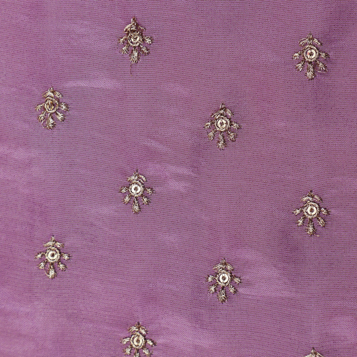 Lavender Color Tissue Booti Embroidery Fabric