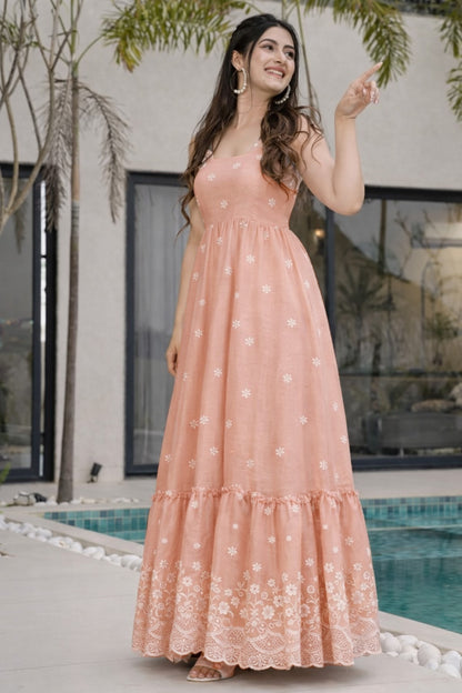 Chanderi Embroidery Fabric