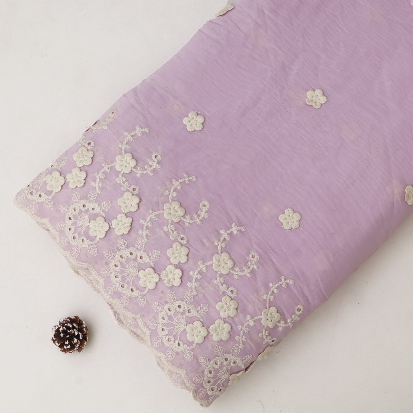 Chanderi Embroidery Fabric