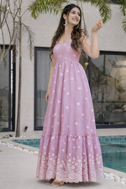 Chanderi Embroidery Fabric