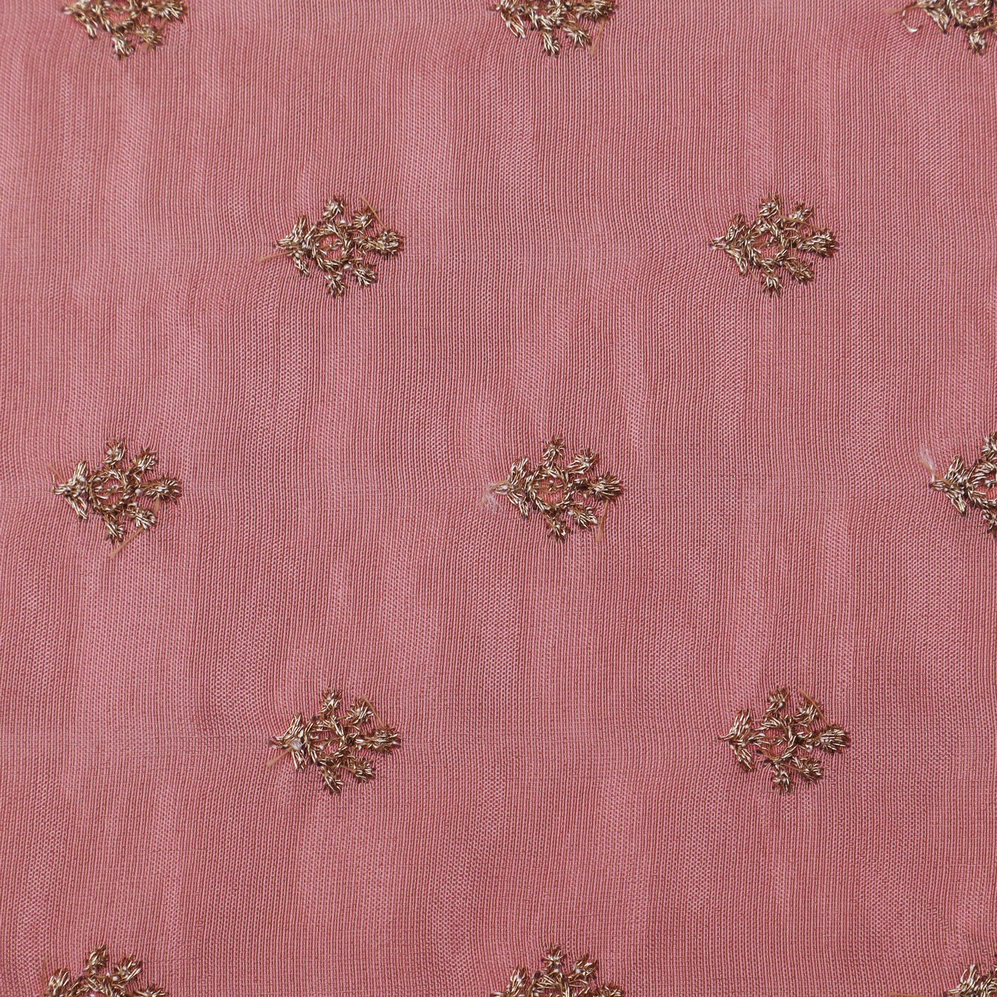 Gajri Color Tissue Booti Embroidery Fabric