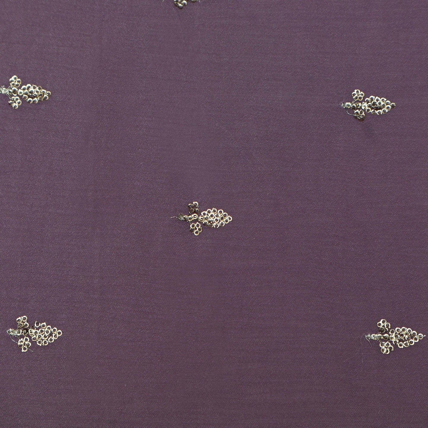 Purple Color Chinon Embroidery Fabric