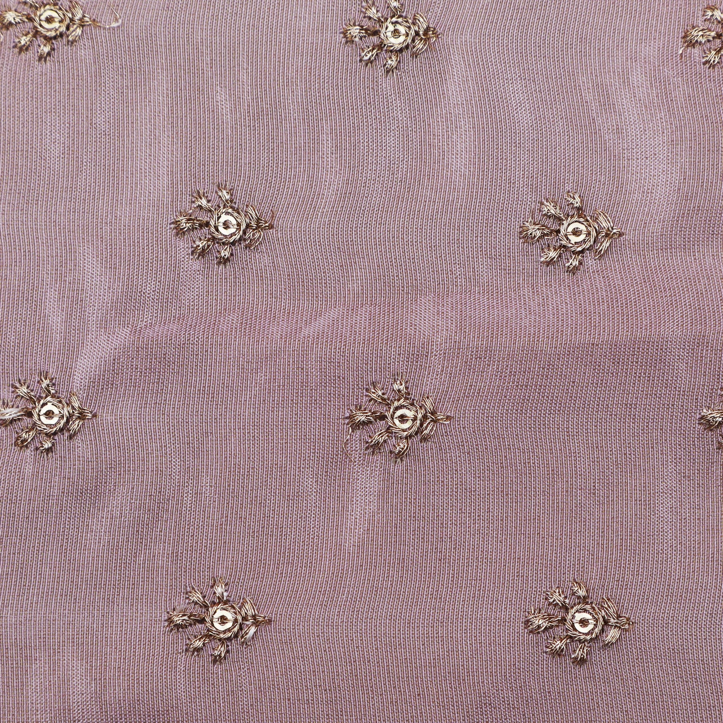 Mute Pink Color Tissue Booti Embroidery Fabric