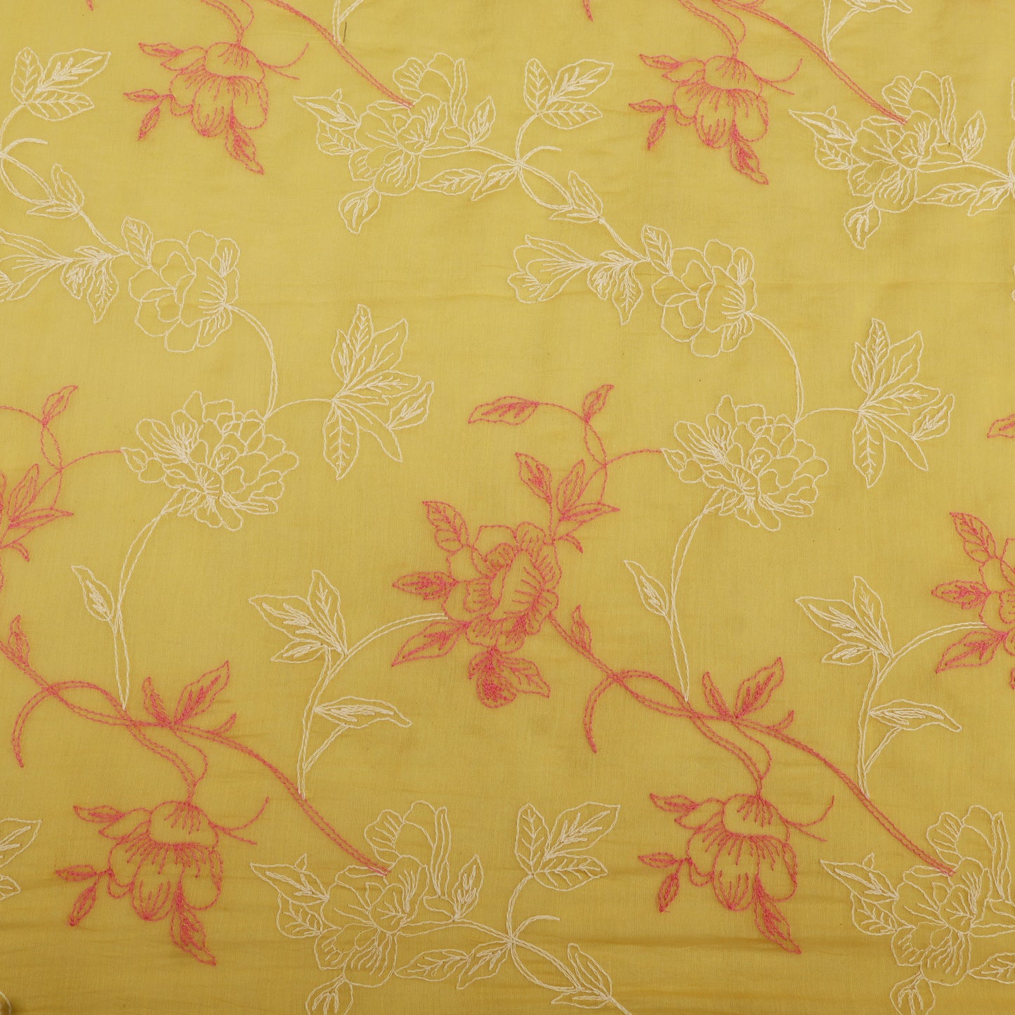 Chanderi Embroidery Fabric