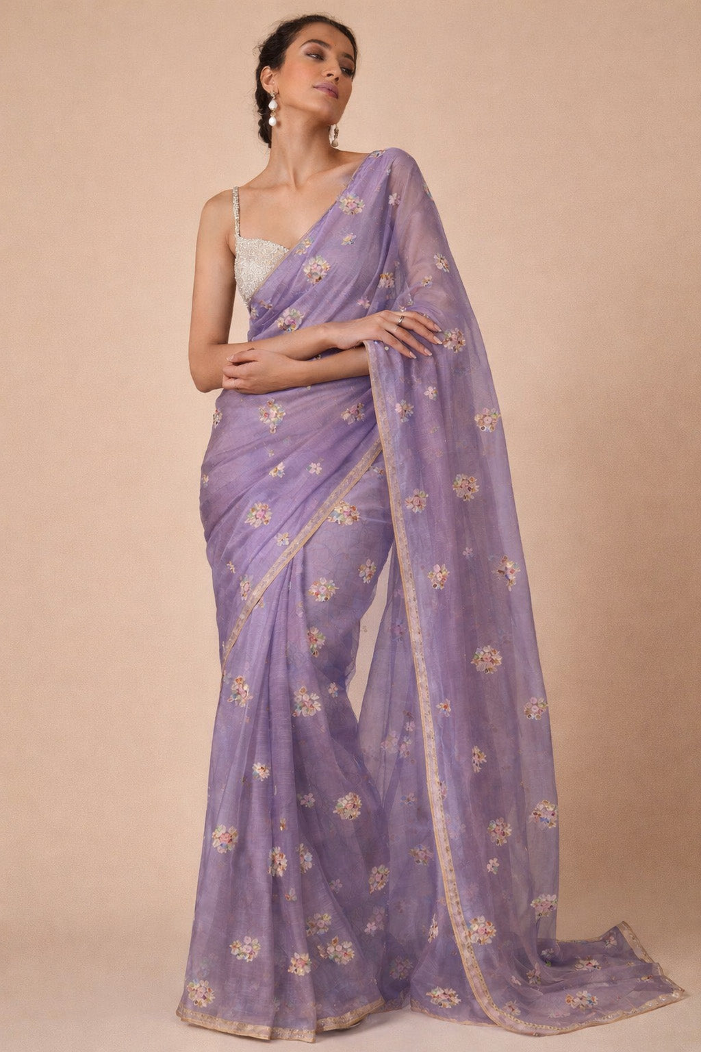 Pure Tissue Meena Brocade Lightweight Fabric