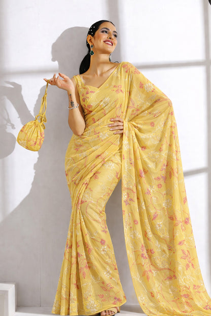 Chanderi Embroidery Fabric