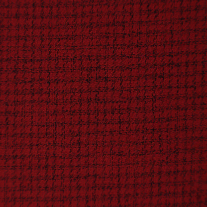 Red Color Pashmina Check Fabric