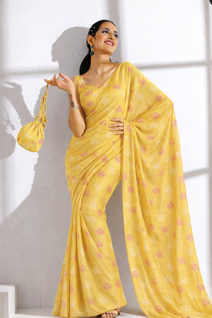 Chanderi Embroidery Fabric