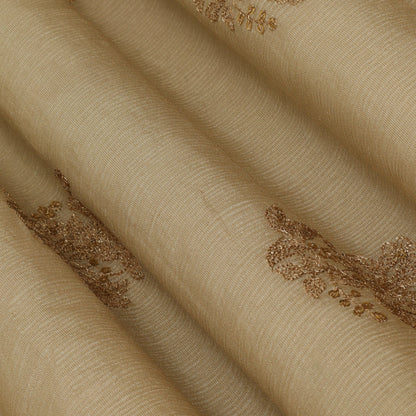 Beige Color Tissue Boota Fabric