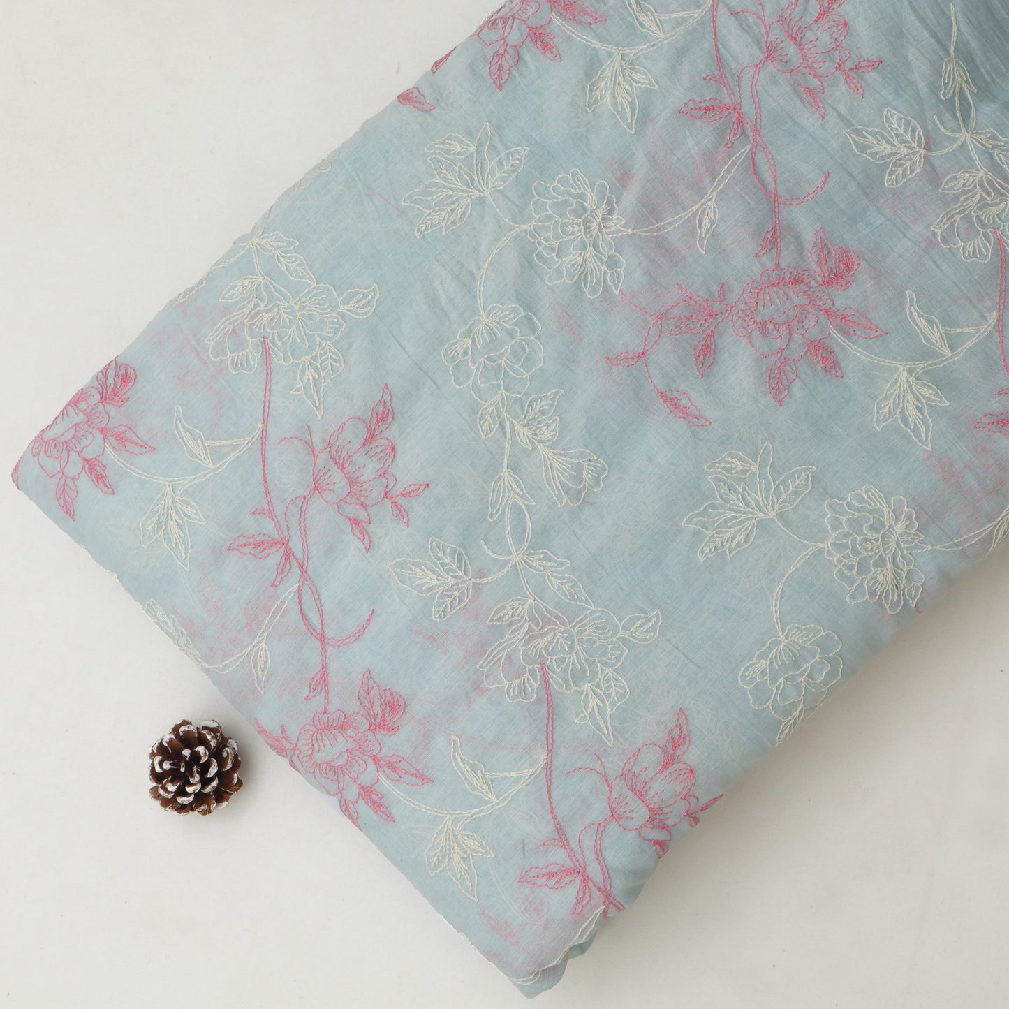 Chanderi Embroidery Fabric