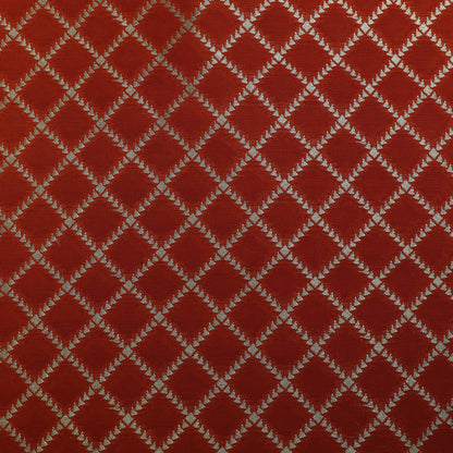 Rust Color Brocade Fabric