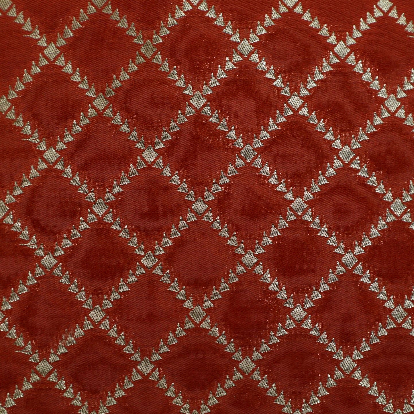 Rust Color Brocade Fabric