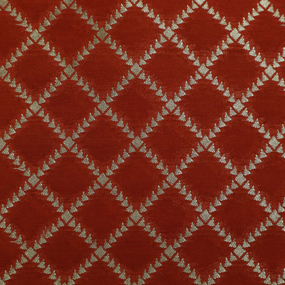 Rust Color Brocade Fabric (Cut Pieces 1Mtr)
