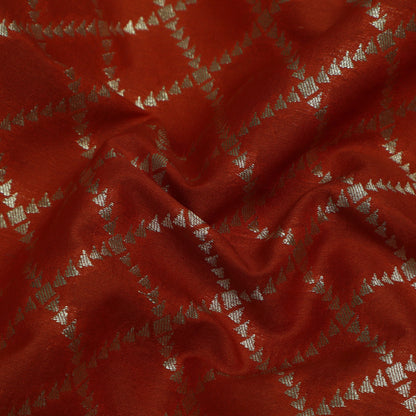 Rust Color Brocade Fabric