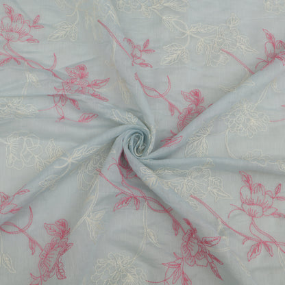 Chanderi Embroidery Fabric