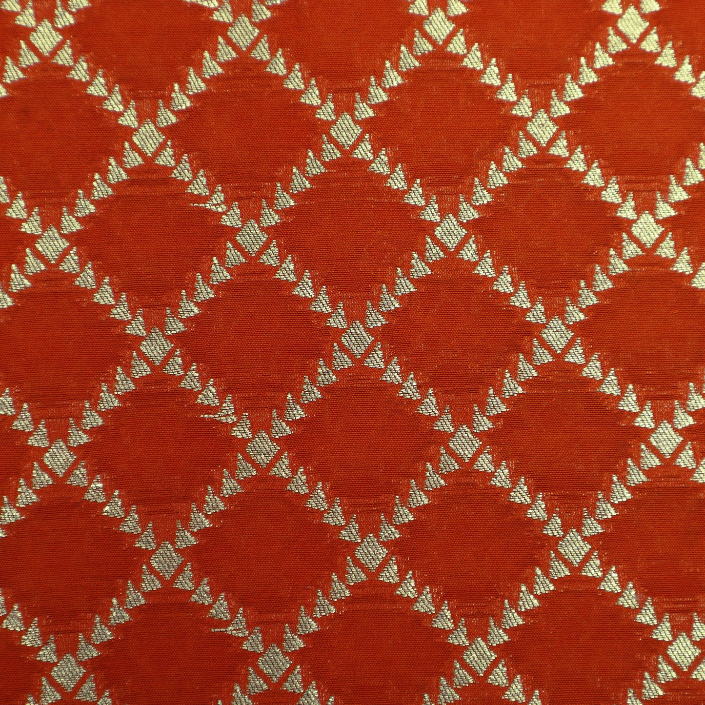 Orange Color Brocade Fabric