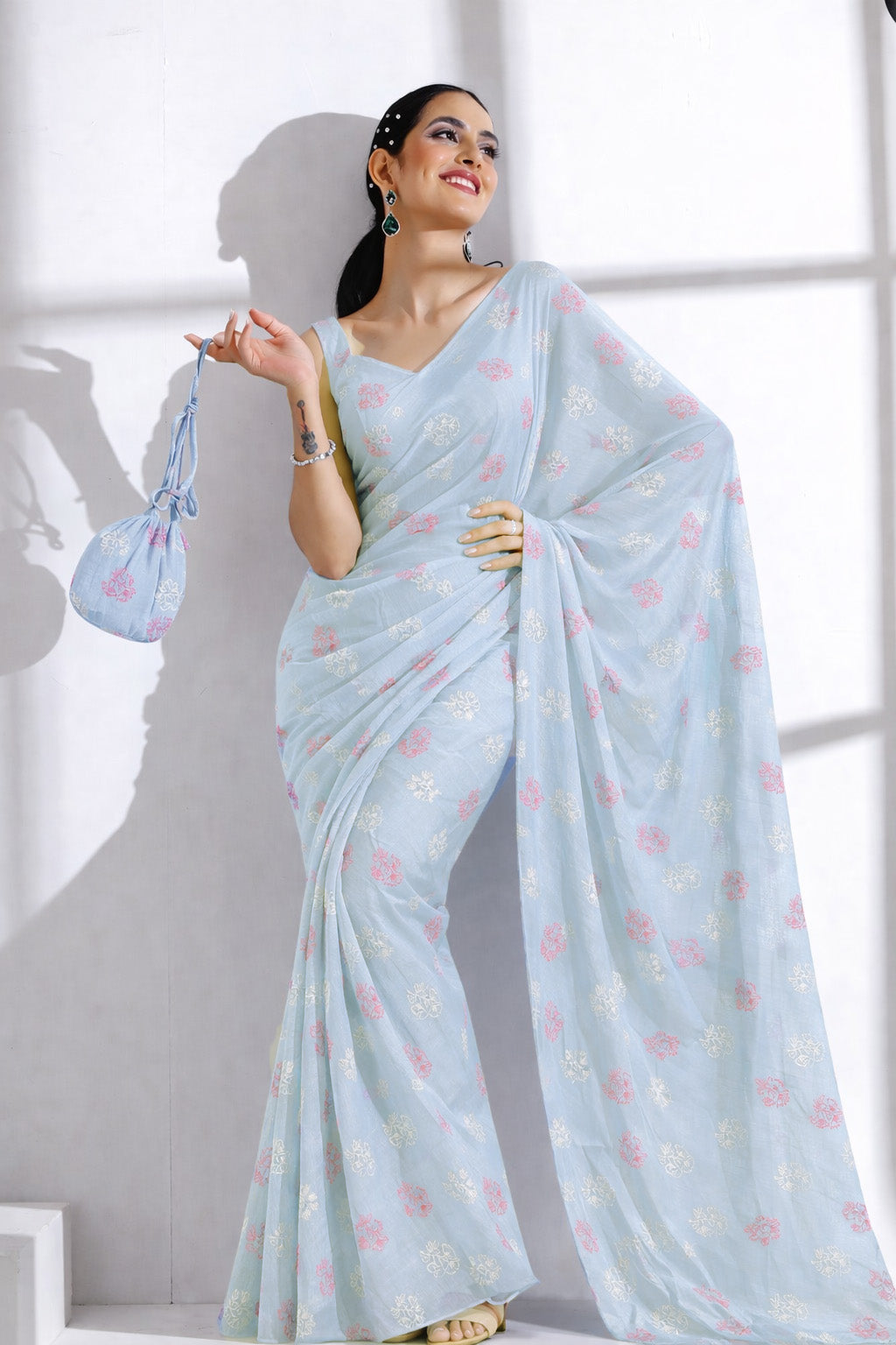 Chanderi Embroidery Fabric