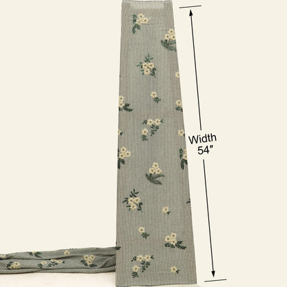 Cotton Stripe Linen Embroidery Fabric
