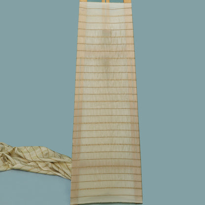 Beige Color Tissue Stripe Fabric