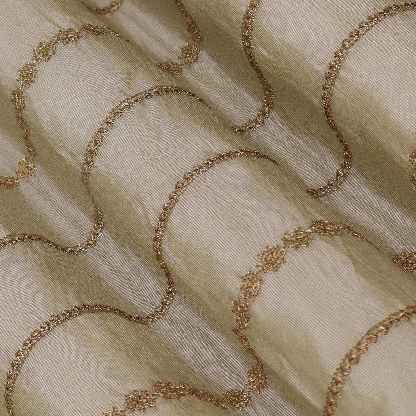 Beige Color Tissue Stripe Fabric