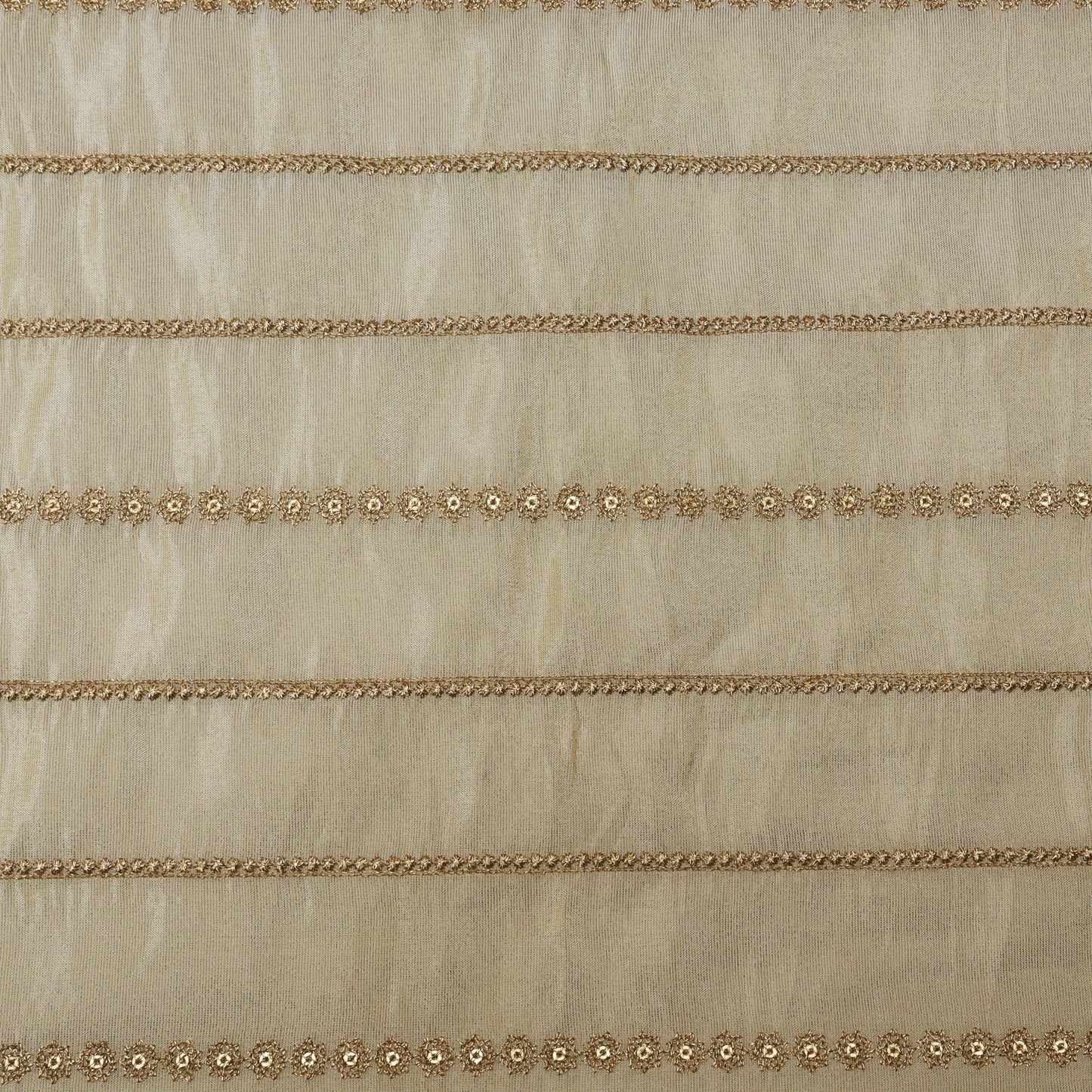 Beige Color Tissue Stripe Fabric
