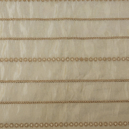 Beige Color Tissue Stripe Fabric