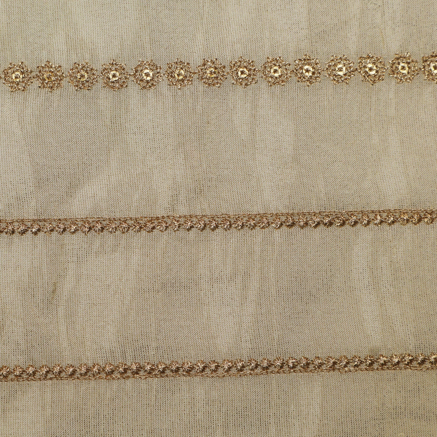 Beige Color Tissue Stripe Fabric